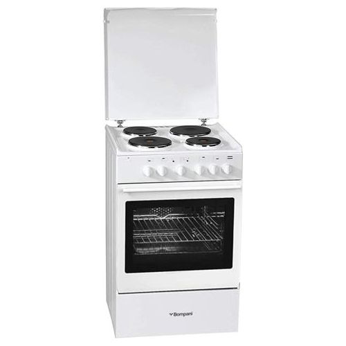 Bompani BO750DD/E Cucina bianca 55x55 con 4 piastre elettriche forno elettrico statico con 5 programmi di cottura colore bianco