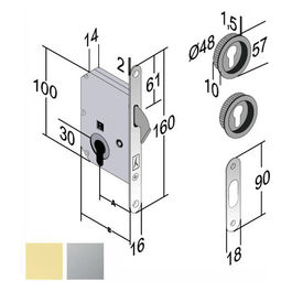 Serratura Infilare Legno Scorrevoli E50 Yale Ol Boy Gb