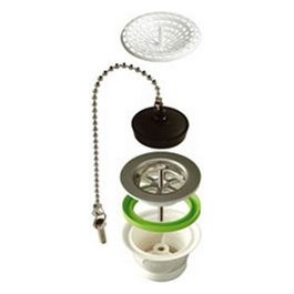 Piletta Senza Troppo Pieno X Lavello Inox Con Tappo E Catena