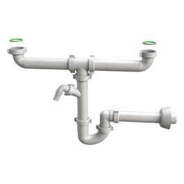Sifone Magnum 2 Vie Senza Piletta Con Attacco Lavatrice 