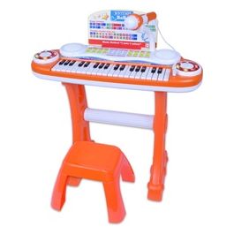 Baby Tastiera Elettronica A 37 Tasti Con Microfono. Gambe E Sgabello