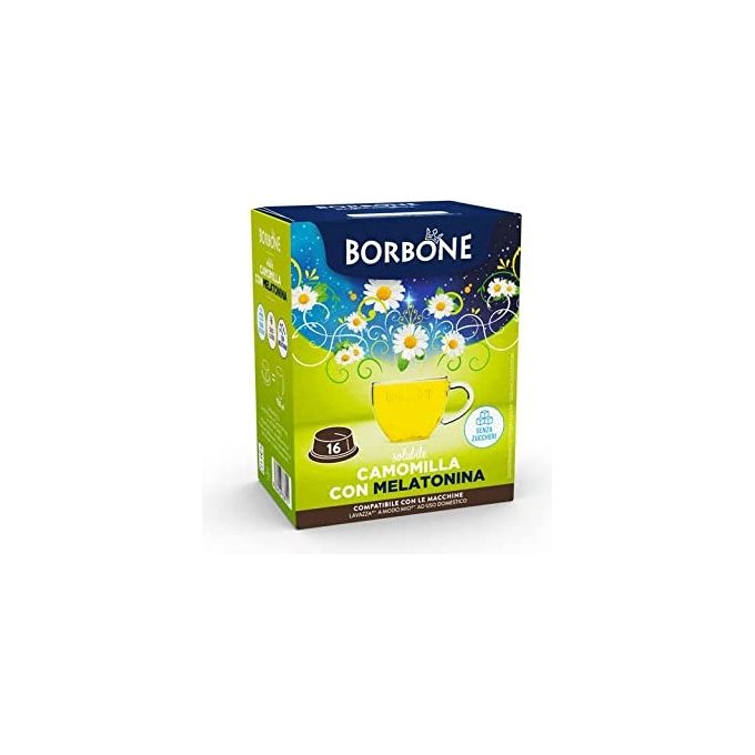 Borbone Capsule Compatibile A Modo Mio Camomilla e Melatonina 16 Pezzi