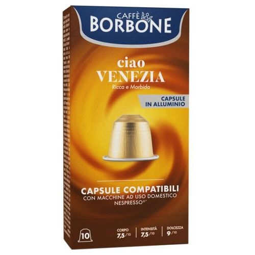 Borbone REBCIAOVENEZIA10X10N Capsule Compatibili Nespresso Alluminio 100 Pezzi Caffe' Qualita' Oro