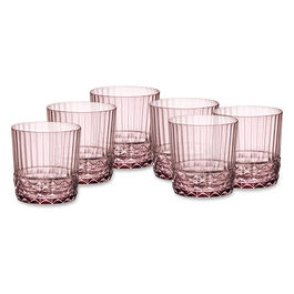 Confezione 6 Bicchieri America' 20s Rocks Rose 30cl