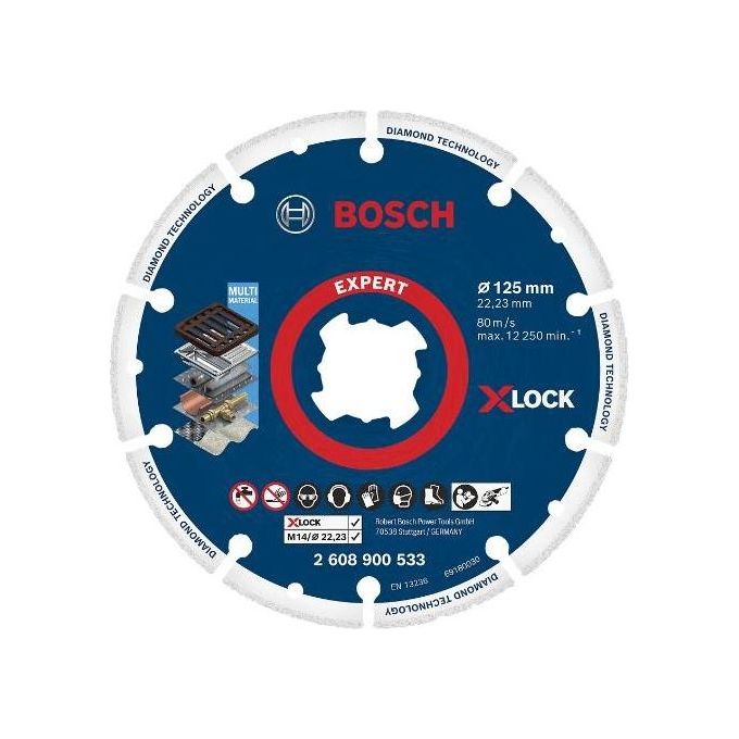 Bosch 1x Expert Diamond Metal Wheel X-LOCK per Ghisa ¥ 125mm Accessorio Smerigliatrice Angolare Piccolo