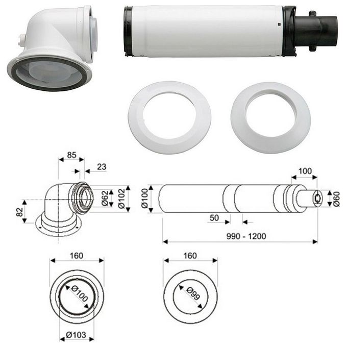 Bosch Azb 916 Kit Orizzontale 60/100 Pph 