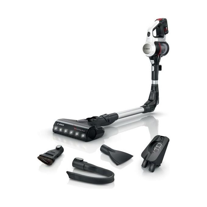 Bosch BBS711W Scopa Elettrica Senza Sacchetto 0.3 Litri Nero/Acciaio Inossidabile/Bianco