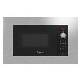 Bosch Serie 2 BEL623MS3 Forno a Microonde da incasso con Grill Capacità 20 Litri Potenza 800W 8 Programmi Inox