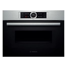 Bosch CMG633BS1 Serie 8 Forno a Microonde da Incasso Capacita' 45 Litri Potenza 900 W Display TFT Porta Piatta Sistema SoftMove 60 x 45 cm Acciaio Inox