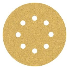 Expert C470 Carta Abrasiva Vernice e Legno Duro per Levigatrici Rotorbitali con 8 Fori Confezione da 5 Unita' Giallo Diametro 125mm