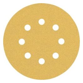 Expert C470 Carta Abrasiva Vernice e Legno Duro per Levigatrici Rotorbitali con 8 Fori Confezione da 5 Unita GialloDiametro 125mm