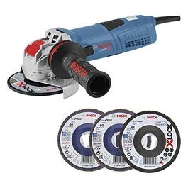 Bosch GWX 13-125 S Kit Smerigliatrice Angolare con Attacco e Dischi Abrasivi 1300W