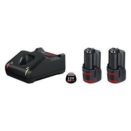 Bosch Kit di Avviamento a Batteria 12 Volt/2 Batterie 3,0Ah e Caricatore GAL12V-40