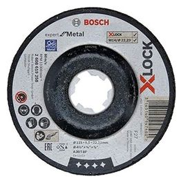 Bosch Mola da Sbavo a Centro Depresso per Metallo X-Lock Ø115mm Diametro Ø: 22.23mm Spessore: 6mm Nero Ø 115mm