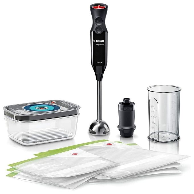 Image of Bosch MS6CB61V1 Frullatore ad Immersione 0,6 Litri 1000W Sistema Sottovuoto Nero