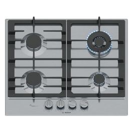 PCH6A5I90 Serie 6 Piano Cottura 4 Fuochi a Gas Larghezza 60 cm in Acciaio Inox colore Inox