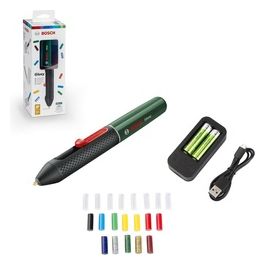 Bosch Penna Incollatrice a Caldo Batteria con 20 Stick di Colla in Scatola Cartone Verde Scuro