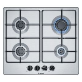 Serie 4 PGP6B5B85 Piano Cottura a gas 4 Fuochi Griglie in Acciaio 60 cm Inox