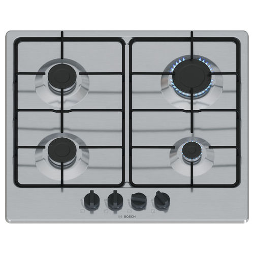PGP6B5K85 Serie 4 Piano cottura a gas 60 cm 4 fuochi da incasso accensione elettronica colore Inox