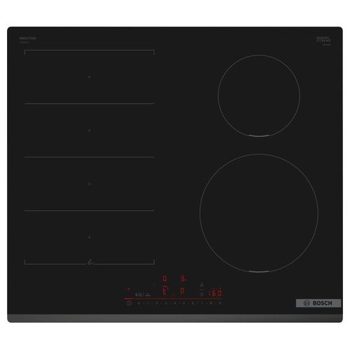 Serie 6 PIX631HC1E Piano cottura a induzione in vetroceramica 60 cm 1 zona Flex e 2 standard PerfectFry Plus DirectSelect Home Connect Nero