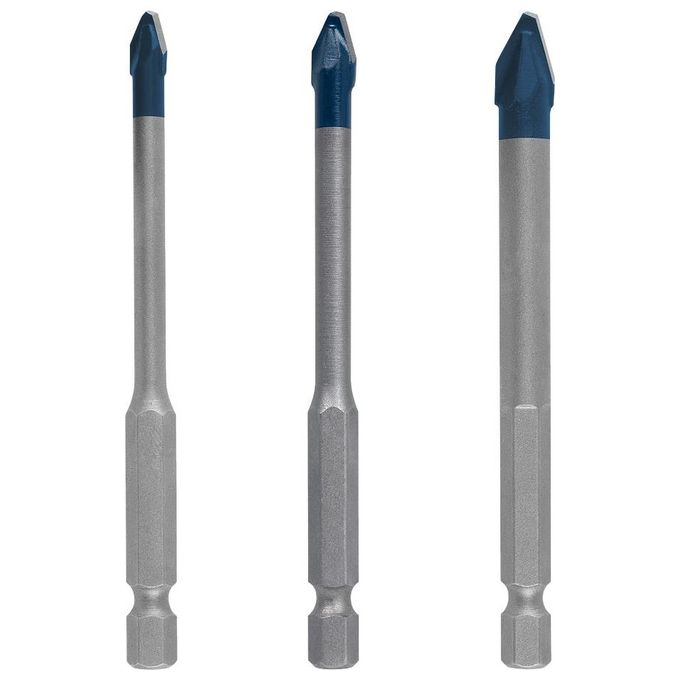 Bosch Professional 3x Set di Punte Expert HEX 9 HardCeramic per Teg...