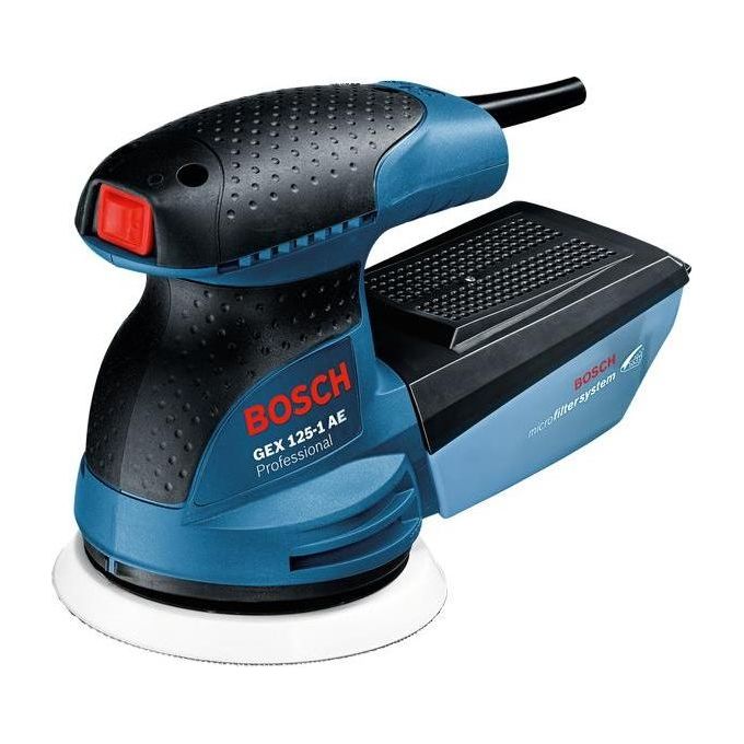 Bosch Professional GEX 125-1 Levigatrice AE, 250 W, Blu