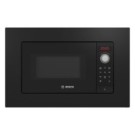 Serie 2 BFL623MB3 Microonde da incasso senza grill 20 Litri Potenza massima 800W 7 programmi automatici Illuminazione a LED Orologio elettronico con programmazione inizio e fine cottura Display LCD rosso Nero