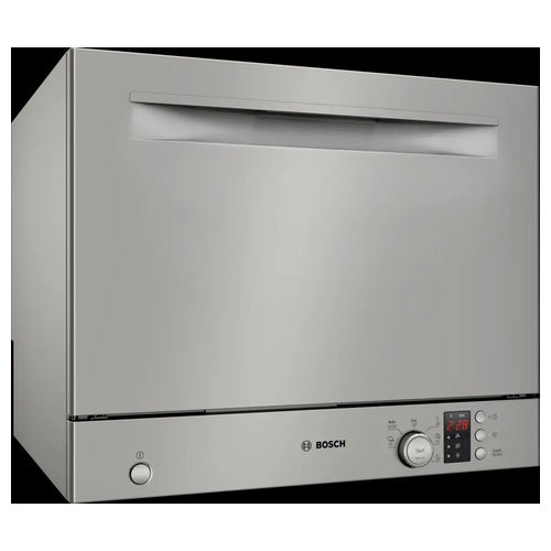 SKS2ITI00E Serie 2 - Lavastoviglie compatta a libera installazione 6 coperti, Classe E, EcoSilence Drive, AquaStop, Asciugatura Extra, (45x55,1x50 cm), Argento