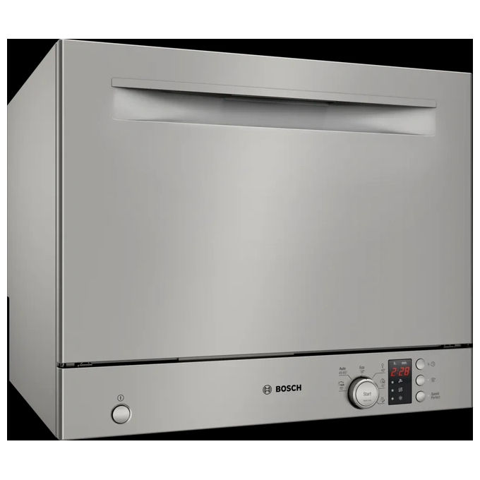 Image of Bosch SKS2ITI00E Serie 2 - Lavastoviglie compatta a libera installazione 6 coperti, Classe E, EcoSilence Drive, AquaStop, Asciugatura Extra, (45x55,1x50 cm), Argento