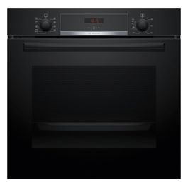 Serie 4 HBA534BB3 Forno elettrico da incasso 71 Litri Classe A+ EcoClean per parete posteriore Display digitale LED rosso Manopole a scomparsa push-pull, 7 funzioni 60 cm Nero