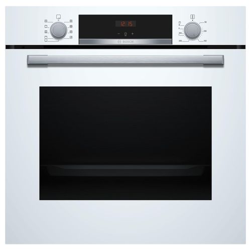 HBA534BW3 Serie 4 - Forno da incasso elettrico multifunzione, 71 L, Classe A+, 7 funzioni di cottura, funzione pizza, Bianco