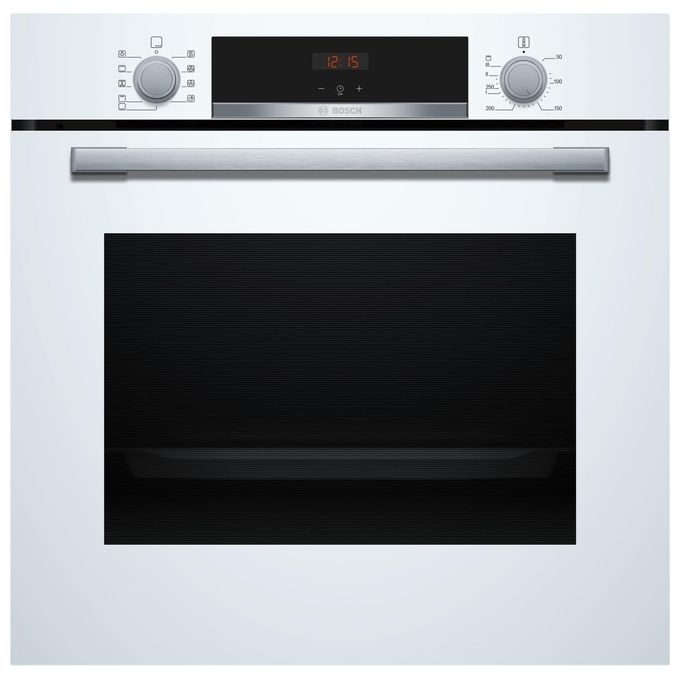 Bosch HBA534BW3 Serie 4 - Forno da incasso elettrico multifunzione, 71 L, Classe A+, 7 funzioni di cottura, funzione pizza, Bianco