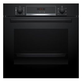 Serie 4 HQA574BB3 Forno elettrico da incasso Value Steam 71 Litri  Classe A+ Pirolitico Display digitale LED rosso 10 programmi automatici 8 funzioni cottura 3D funzione HotAir steam vaschetta dell'acqua da 0,2l 60 cm Nero 