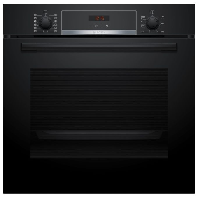 Image of Bosch Serie 4 HQA574BB3 Forno elettrico da incasso Value Steam 71 Litri Classe A+ Pirolitico Display digitale LED rosso 10 programmi automatici 8 funzioni cottura 3D funzione HotAir steam vaschetta dell'acqua da 0,2l 60 cm Nero