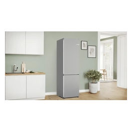 Serie 4 KGN392LAF Frigorifero a libera installazione combinato 363 Litri Classe A Total No Frost Perfect Fit 203x60x66,5 cm Metal Look 