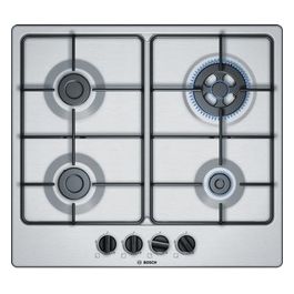 PGH6B5B80 Serie 4 Piano Cottura a Gas 4 Zone Griglie in Acciaio 60 cm Inox