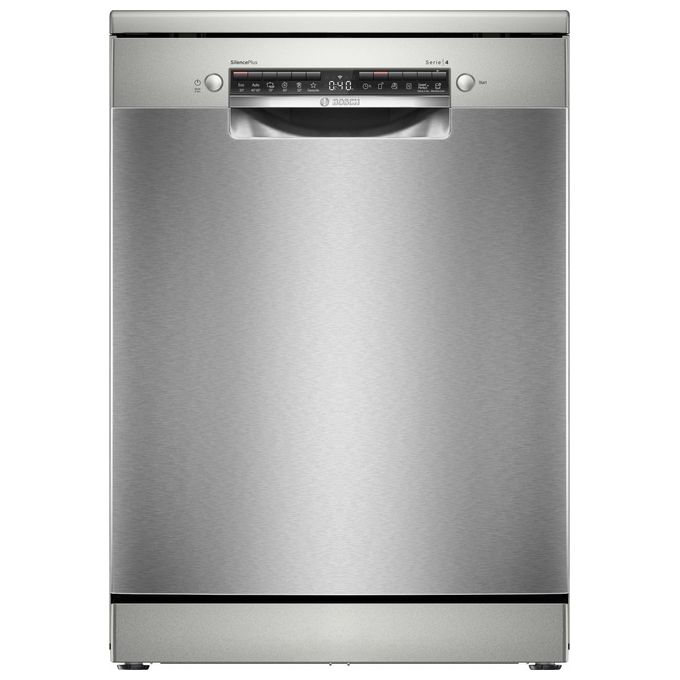Image of Bosch SMS4EMI01E Serie 4 - Lavastoviglie a libera installazione 14 coperti, Classe C, Home Connect, Terzo cestello, (84,5x60x60 cm), Inox