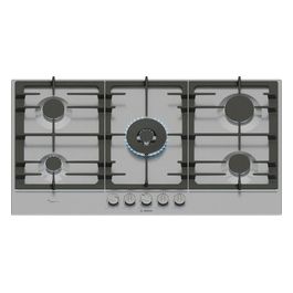 serie 6 PCR9A5I90 Piano cottura a gas 90cm 5 fuori (41Wok centrale) FlameSelect griglia in ghisa Inox