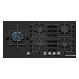 Serie 6 PPM9A6I40 Piano cottura a gas 90 cm 5 fuochi vetro temperato nero