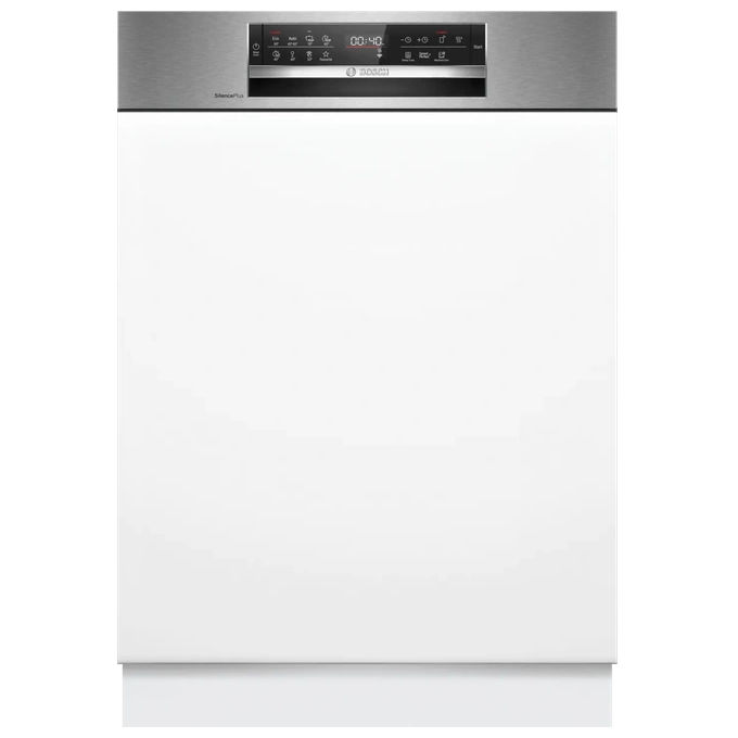 Bosch Serie 6 SMI6ECS12E Lavastoviglie da incasso a scomparsa parziale 14 coperti Classe A, Rumorosita' 42 dB Efficient Dry Home Connect 8 programmi Cestelli Max Flex e 3' cestello 60 cm Frontalino Inox