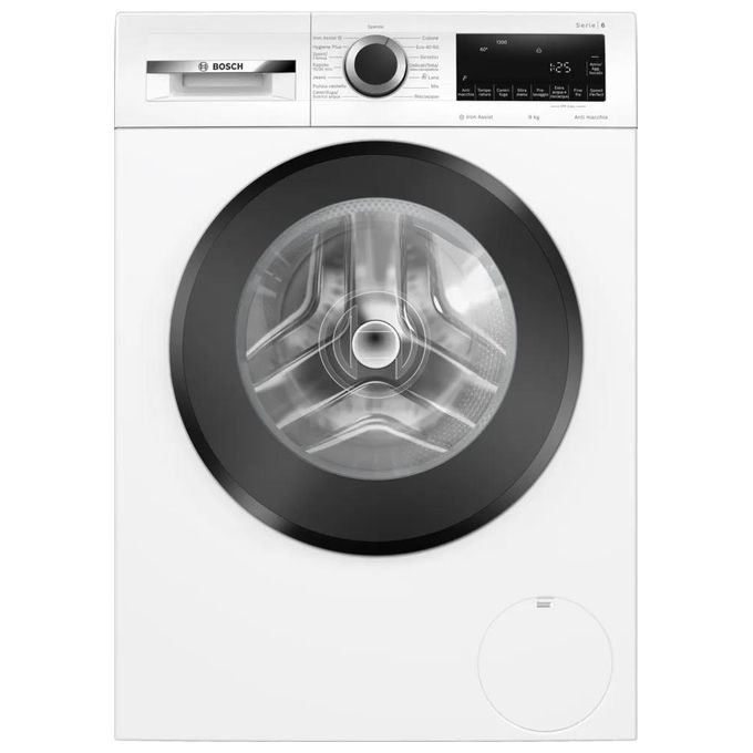 Image of Bosch Serie 6 WGG242Z0IT Lavatrice a carica frontale 9 Kg 1200 giri Classe A Vapore Iron Assist Programma Hygiene Plus Motore Inverter EcoSilence Bianco