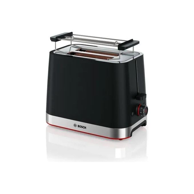Tostapane BOSCH TAT4M223, 950 W, Tostatura Uniforme, Espulsione Automatica, Vassoio Raccogli-Briciole, Funzione Scongelamento e Riscaldamento, Spegnimento Automatico, Griglia Rimovibile, Nero acciaio