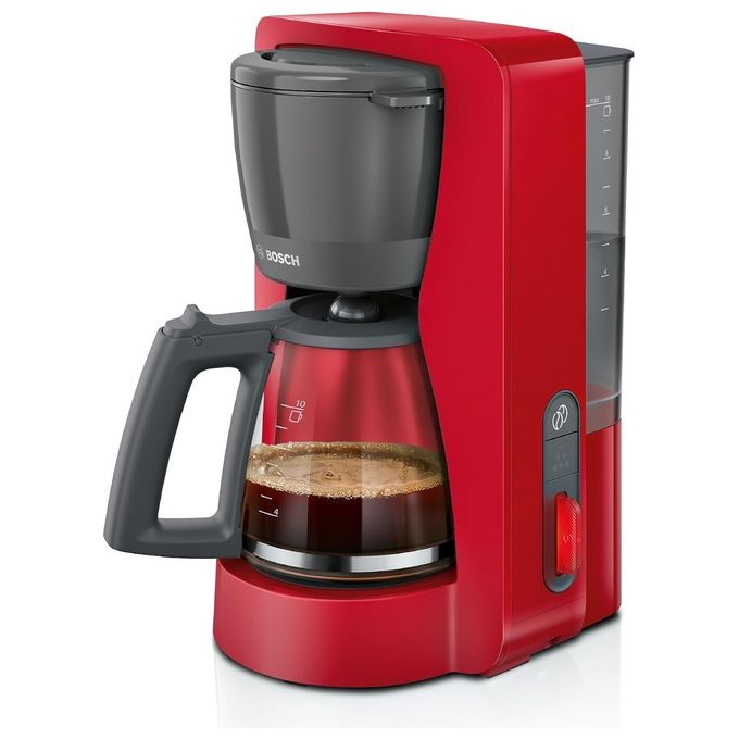 Bosch TKA3M134 MyMoment Macchina da Caffe' Americano con Serbatoio dell'Acqua Rimovibile Rosso