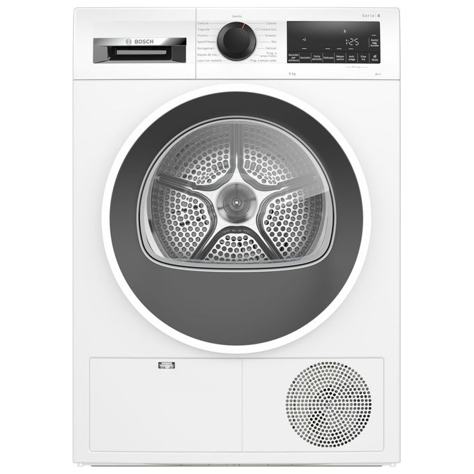 Image of Bosch Serie 6 WQG24108IT Asciugatrice a pompa di calore 9 Kg Classe A++ Rumorosita' 64dB Filtro Easy Clean AutoDry A Bianco