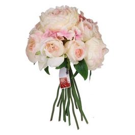 Bouquet di Peonie in Plastica Rosa