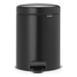 Pedal Bin Newicon Pattumiera a Pedale 5 Litri Nero Opaco
