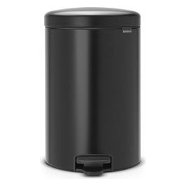 Pedal Bin Newicon Pattumiera a Pedale 20 Litri Nero Opaco