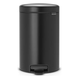 Pedal Bin Newicon Pattumiera a Pedale 12 Litri Nero Opaco