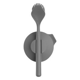 Sink Side Spazzola Lavastoviglie con Supporto a Ventosa Grigio Scuro