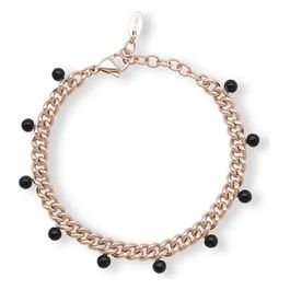 2JEWELS Bracciale in acciaio 316L ipoallergenico con smalto e Pvd Rosé